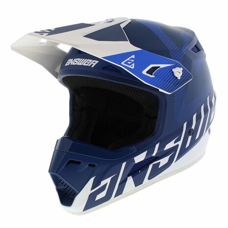 Answer AR1 V2 MX Helmet Bold matt blue white