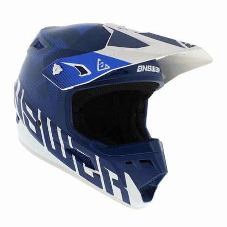 Answer AR1 V2 MX Helmet Bold matt blue white
