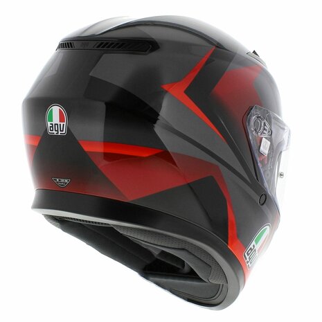 AGV K3 helmet Striga black red