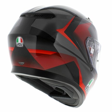 AGV K3 helmet Striga black red - Size S