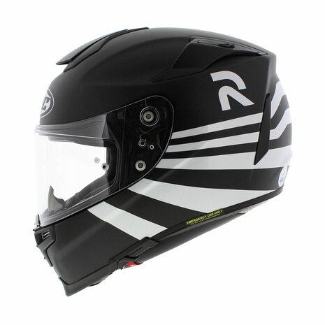 HJC RPHA 70 Full face Helmet - Stipe MC10 - Matt Black White