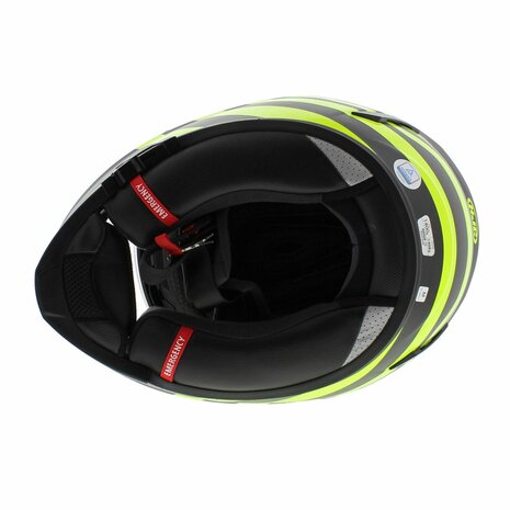 HJC RPHA 70 Full face Helmet - Stipe - Matt Black Gloss Fluo Yellow