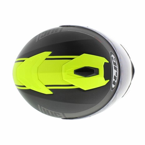 HJC I90 Flip Up Motorcycle helmet Davan MC4 matt anthracite black yellow - Size XS