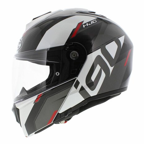 HJC I90 Flip Up Motorcycle helmet Aventa MC1 gloss black grey white red - Size XS