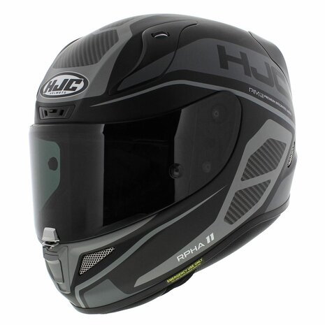 HJC RPHA 11 Motorcycle Helmet - Saravo MC5SF - matt black grey - Size XXL