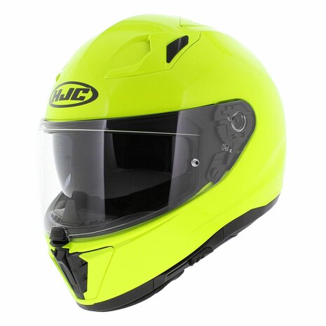 HJC I70 Full Face Motorcycle Helmet solid fluo yellow - Size S