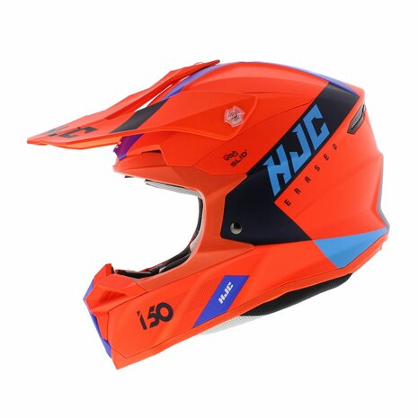 HJC I50 MX offroad motorcycle helmet Erased MC6HSF matt orange blue