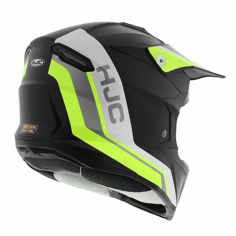 HJC I50 MX offroad motorcycle helmet Flux matt black white yellow - Size M