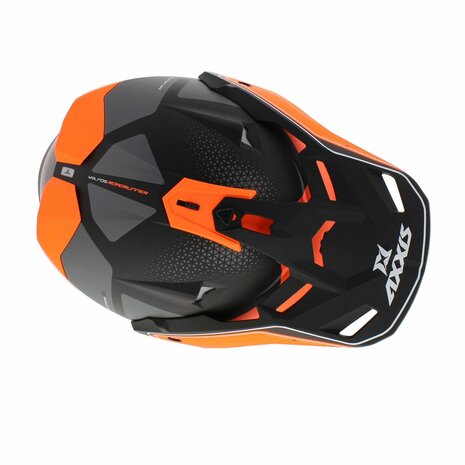 Axxis Wolf DS Enduro Adventure helmet Roadrunner matt black KTM orange - Size XS