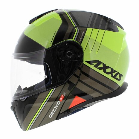 Axxis Gecko SV modular helmet Epic gloss black yellow