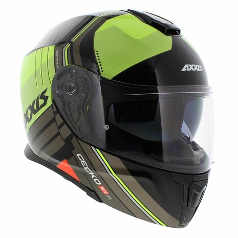 Axxis Gecko SV modular helmet Epic gloss black yellow - Size XS