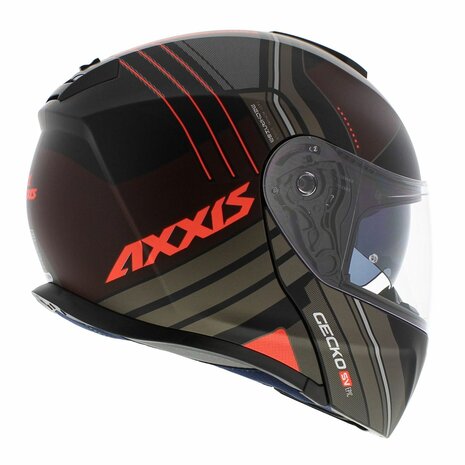 Axxis Gecko SV modular helmet Epic matt black red
