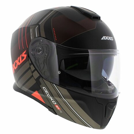 Axxis Gecko SV modular helmet Epic matt black red