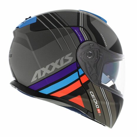 Axxis Gecko SV modular helmet Epic matt black blue purple orange