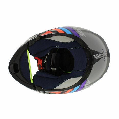 Axxis Gecko SV modular helmet Epic matt black blue purple orange