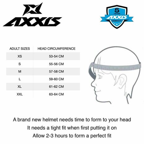 Axxis Raven SV open face helmet Solid A1 - Matt black - Size XS