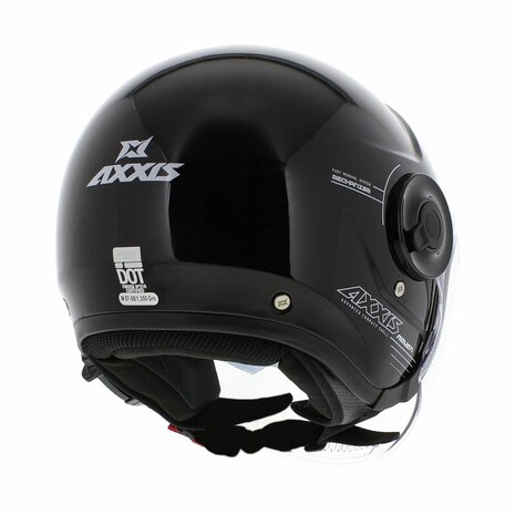 Axxis Raven SV open face helmet Solid A1 - Gloss black