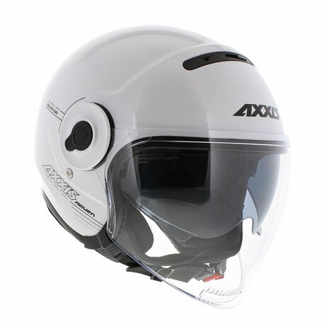 Axxis Raven SV open face helmet Solid A0 - Gloss pearl white