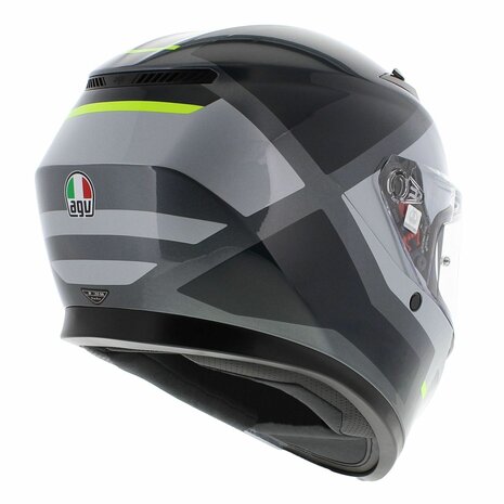 AGV K3 fullface motorcycle helmet Shade gloss black grey yellow