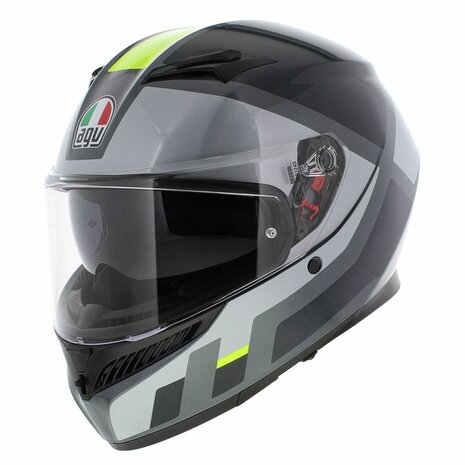 AGV K3 fullface motorcycle helmet Shade gloss black grey yellow