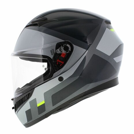 AGV K3 fullface motorcycle helmet Shade gloss black grey yellow