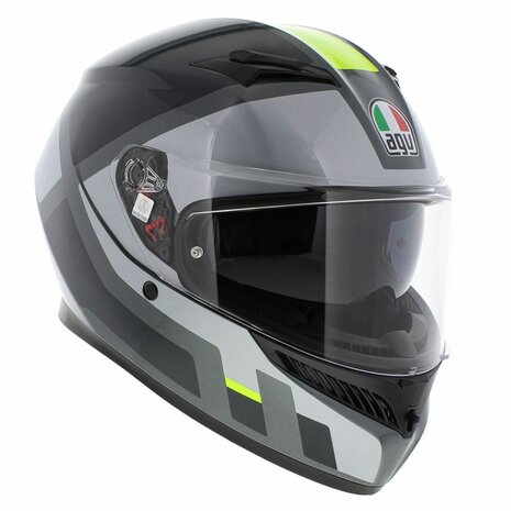 AGV K3 fullface motorcycle helmet Shade gloss black grey yellow