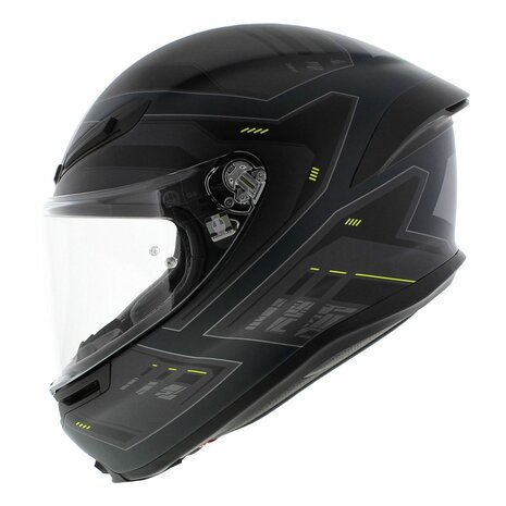 AGV K6 S Enhance helmet matt grey yellow fluo