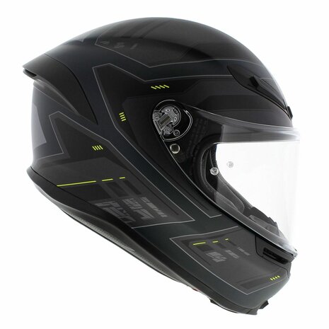 AGV K6 S Enhance helmet matt grey yellow fluo