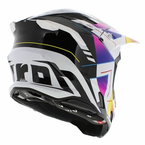 Airoh Twist 3.0 MX Helmet Rainbow gloss black white orange