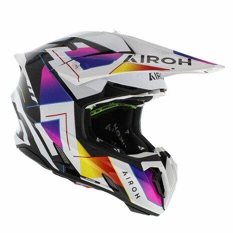 Airoh Twist 3.0 MX Helmet Rainbow gloss black white orange