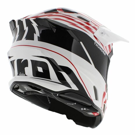 Airoh Twist 3.0 MX Helmet Thunder gloss black white red