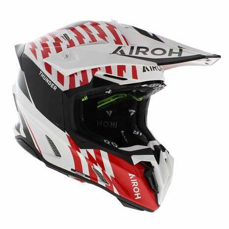 Airoh Twist 3.0 MX Helmet Thunder gloss black white red