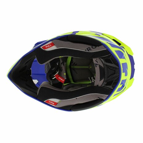 Airoh Twist 3.0 MX Helmet Dizzy gloss white yellow blue