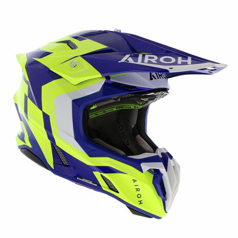 Airoh Twist 3.0 MX Helmet Dizzy gloss white yellow blue