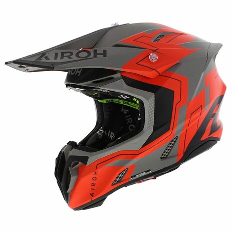 Airoh Twist 3.0 MX Helmet Dizzy matt grey fluo orange