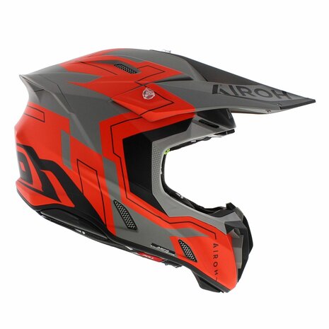 Airoh Twist 3.0 MX Helmet Dizzy matt grey fluo orange