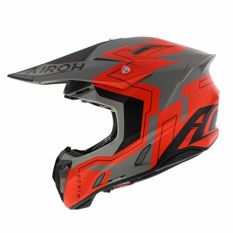 Airoh Twist 3.0 MX Helmet Dizzy matt grey fluo orange