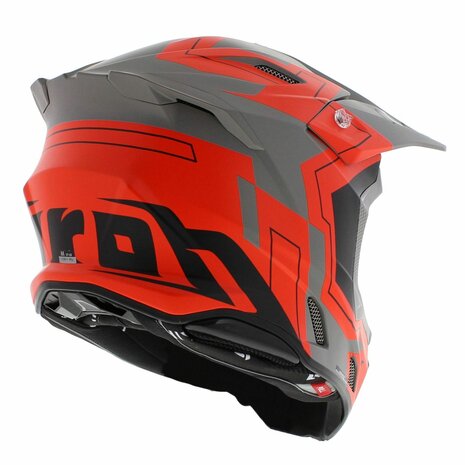 Airoh Twist 3.0 MX Helmet Dizzy matt grey fluo orange