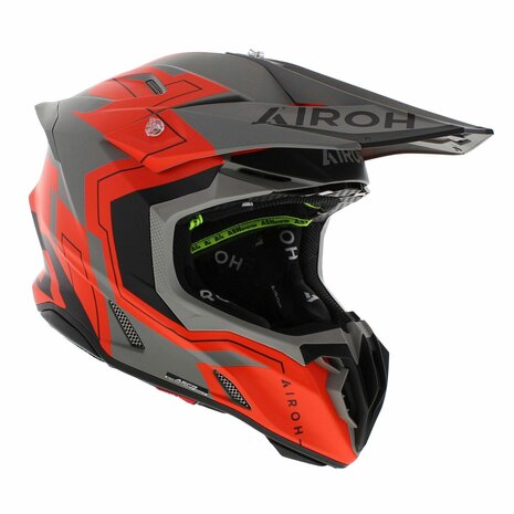 Airoh Twist 3.0 MX Helmet Dizzy matt grey fluo orange