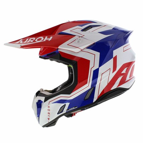 Airoh Twist 3.0 MX Helmet Dizzy gloss white red blue