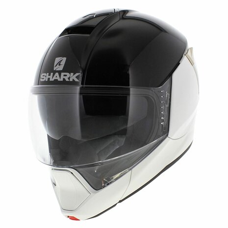 Shark Evojet Helmet Dual gloss black white WKW - Size XS