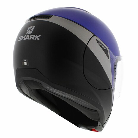 Shark Evojet Helmet Karonn matt black anthracite blue KSB