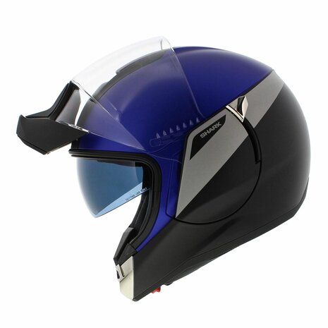 Shark Evojet Helmet Karonn matt black anthracite blue KSB