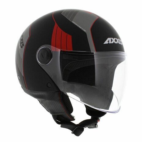 Axxis Square S Convex helmet matt black red