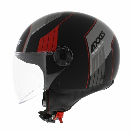 Axxis Square S Convex helmet matt black red