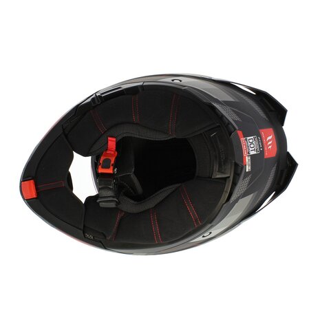 MT Atom 2 SV Modular motorcycle helmet Bast matt black red