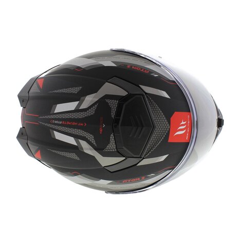 MT Atom 2 SV Modular motorcycle helmet Bast matt black red