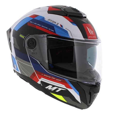 MT Atom 2 SV Modular motorcycle helmet Bast matt blue red white