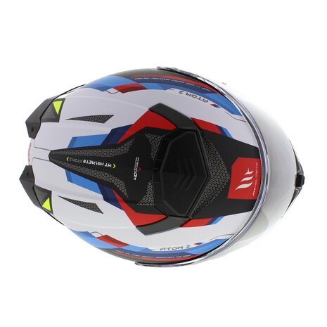 MT Atom 2 SV Modular motorcycle helmet Bast matt blue red white