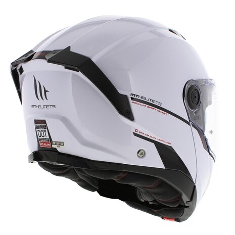 MT Atom 2 SV Modular motorcycle helmet solid gloss white